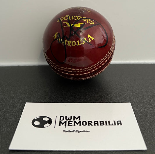 James Anderson signed cricket ball.